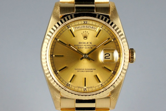 rolex day date yellow gold