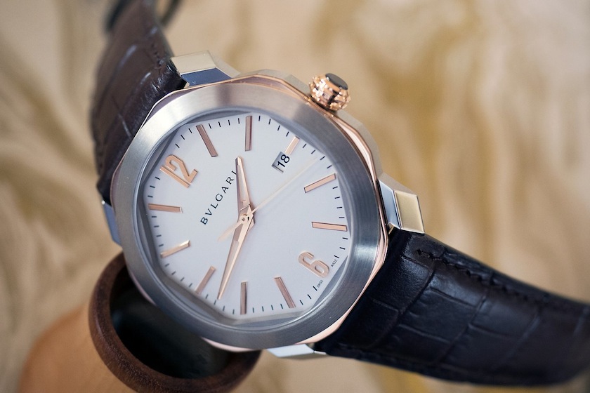 Bulgari Octa Roma in two-tone stainless steel and pink gold
