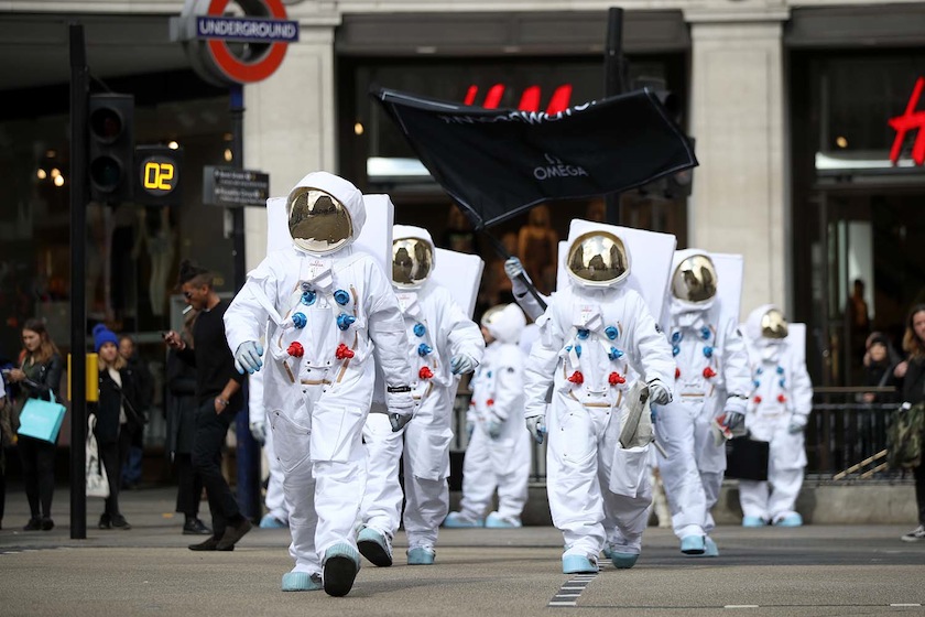 астронавты в Лондоне