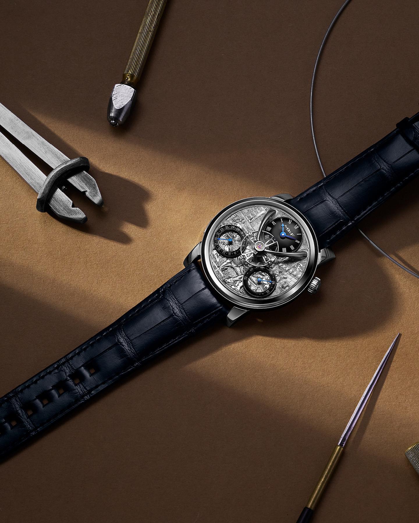 MB&F LM Split Escapement Eddy Jaquet strap