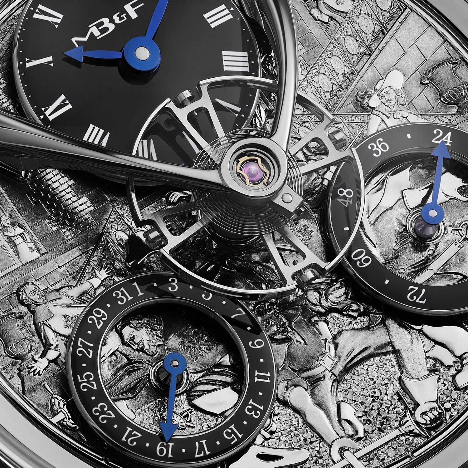 MB&F LM Split Escapement Eddy Jaquet clock face