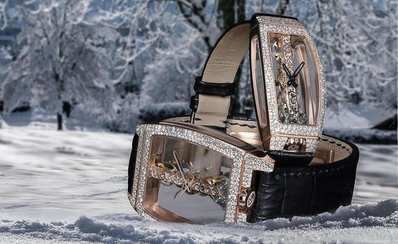 For Christmas, Corum Covers Its Golden Bridges In Snow