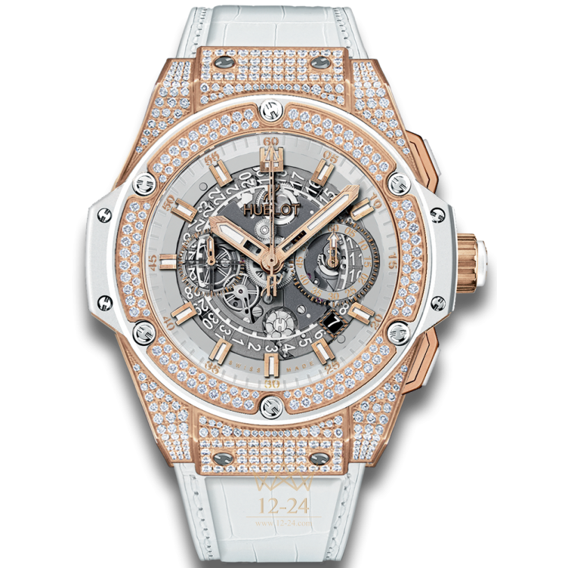 Hublot Unico King Gold White Pavé 48 mm 701.OE.0128.GR.1704
