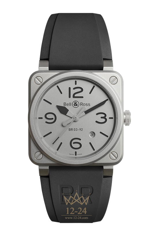 Bell &amp; Ross BR 03-92 Steel HoroBlack BR0392-GBL-ST/SRB