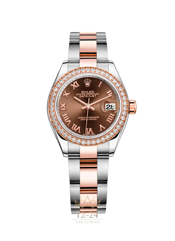 Rolex Lady-Datejust 28 Steel Everose gold and Diamonds 279381rbr-0010