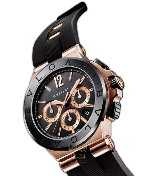 Bvlgari Diagono 18kt Pink Gold Automatic Chronograph Men's Watch 101987 –  Watches of America