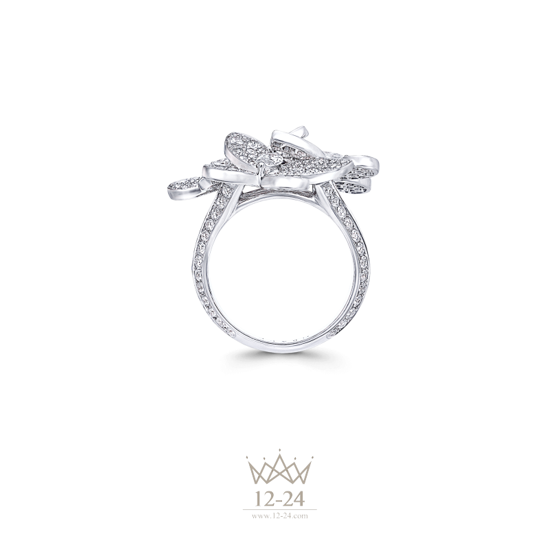 Graff Triple Pave Butterfly Ring Diamond RGR374