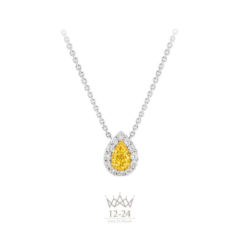 Graff Pear Shape Yellow and White Diamond Pendant RGP845P_RGP845