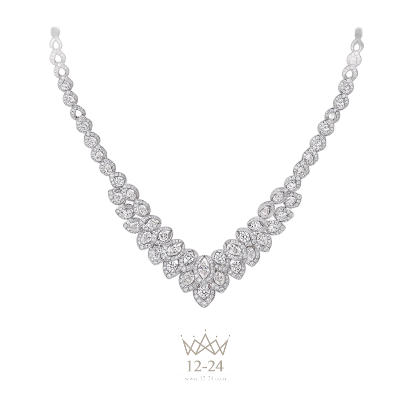 Graff Peony Diamond V Shape Necklace RGN647