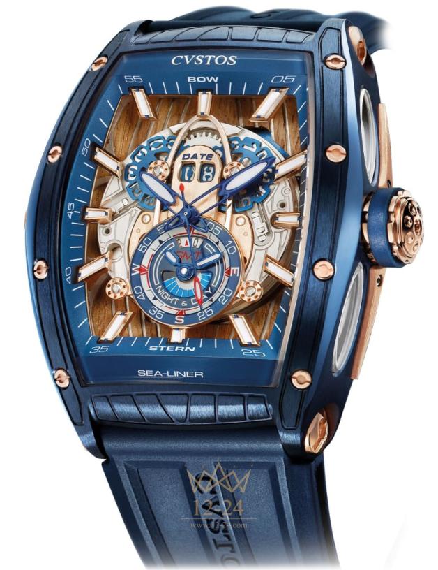 Cvstos Sea-Liner GMT Blue Steel &amp; Rose Gold CV15056CHSELAB0000C5N02