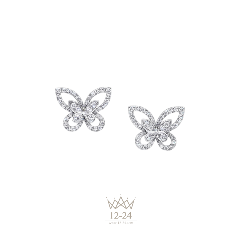 Graff Butterfly Silhouette Diamond Mini Stud Earrings RGE1574