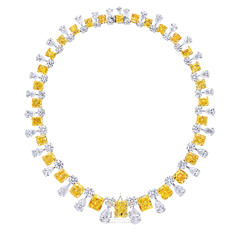 Graff Yellow and White Diamond Necklace GN8061
