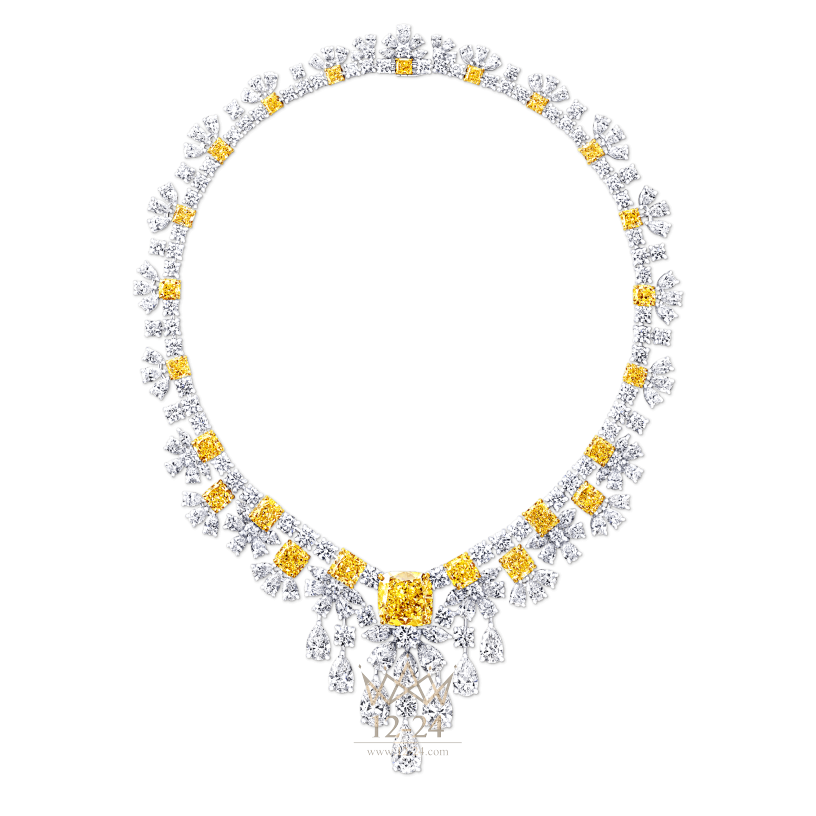 Graff Yellow and White Diamond Necklace GN8528