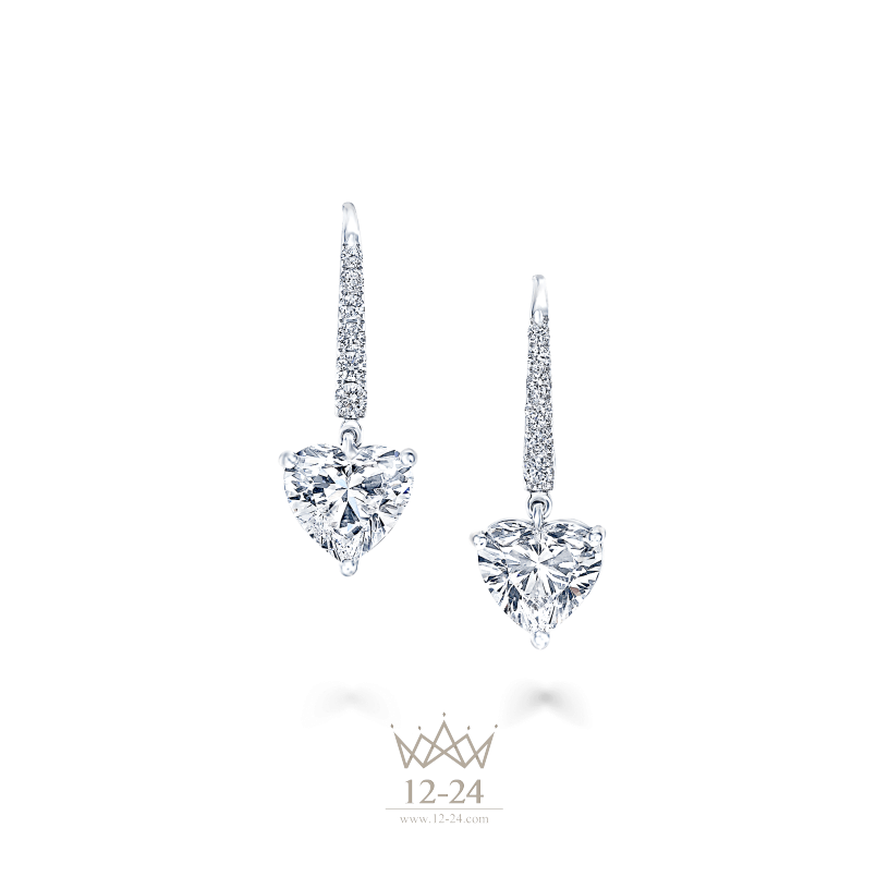 Graff Heart Shape Earrings Diamond HF01
