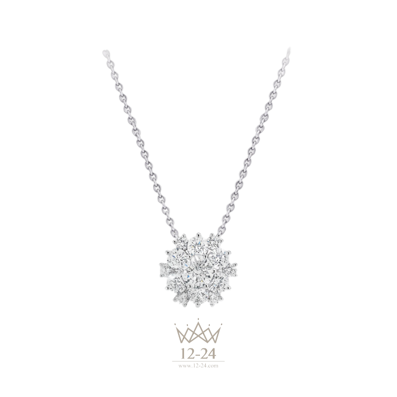 Graff Round Diamond Cluster Pendant RGP671