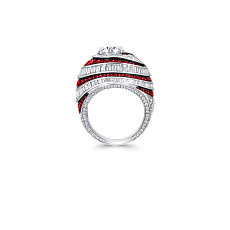 Украшение Graff Swirl Baguette Ring Ruby and Diamond RGR504 — дополнительная миниатюра 3