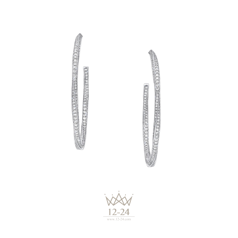 Graff Large Spiral Diamond Hoop Earrings RGE1495