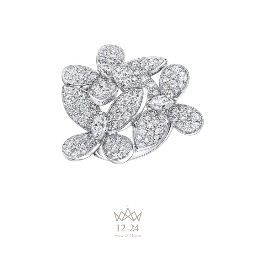 Graff Triple Pavé Butterfly Diamond Ring RGR300