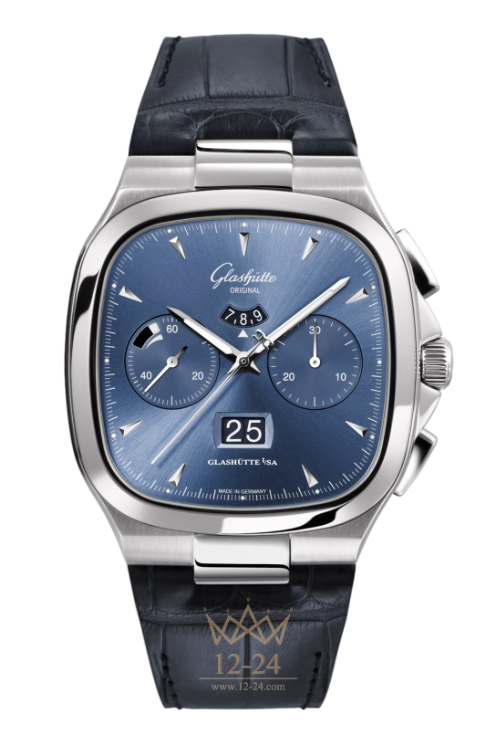 Glashutte Seventies Chronograph Panorama Date «Short clasp» 1-37-02-03-02-50