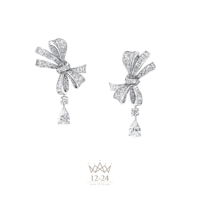 Graff Tilda's Bow Classic Diamond Drop Earrings RGE1276