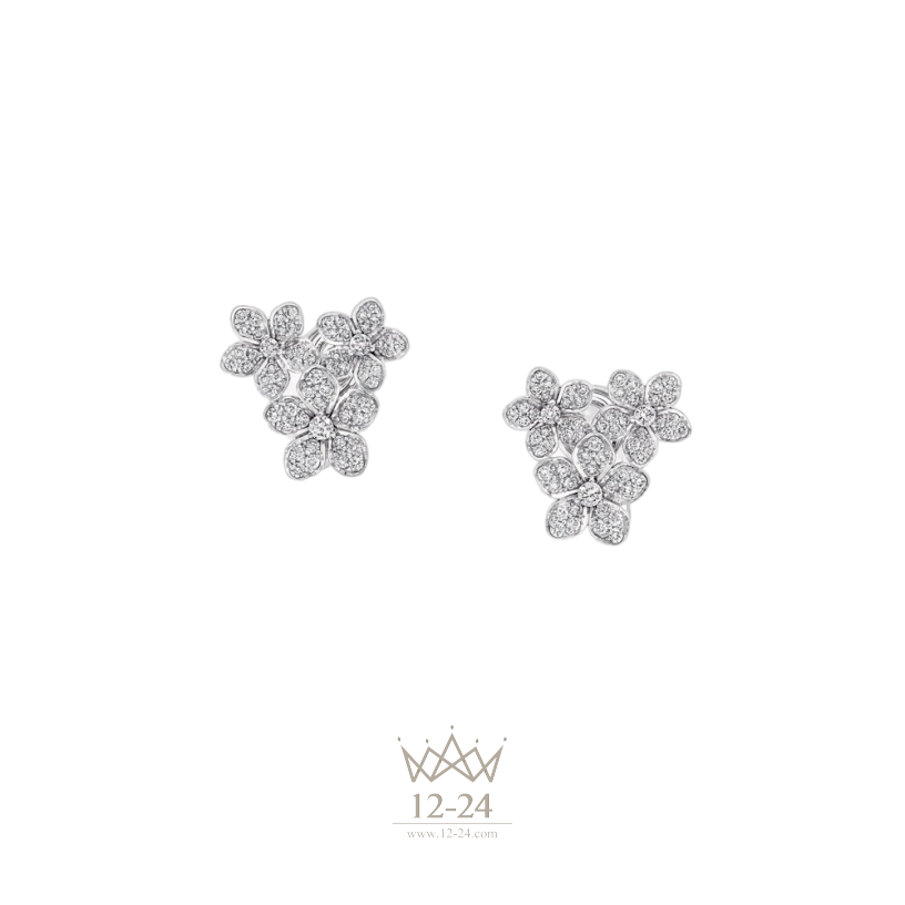 Graff Wild Flower Diamond Cluster Stud Earrings RGE1665