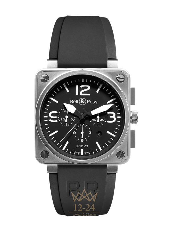 Bell &amp; Ross BR 01-94 STEEL BR0194-BL-ST