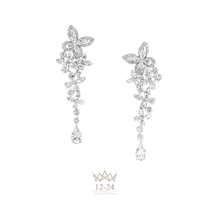 Graff Classic Butterfly Diamond Drop Earrings RGE1494