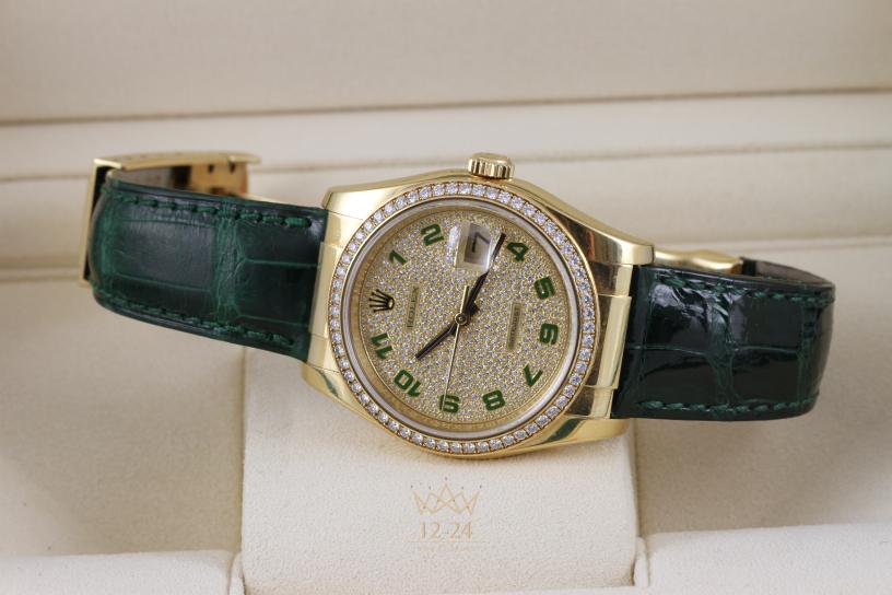 Rolex Yellow gold Pave Dial 36 16188