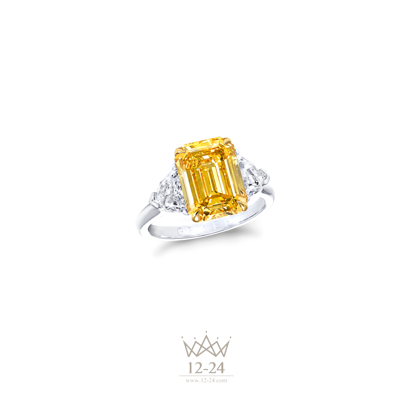 Graff Emerald Cut Ring Yellow Diamond GR46064