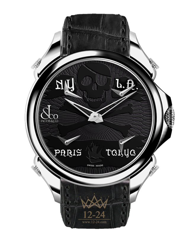 Jacob &amp; Co PALATIAL FIVE TIME ZONE PIRATE STEEL PZ500.10.NS.NP.A