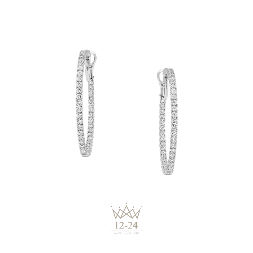 Graff Round Diamond Large Hoop Earrings RGE1846