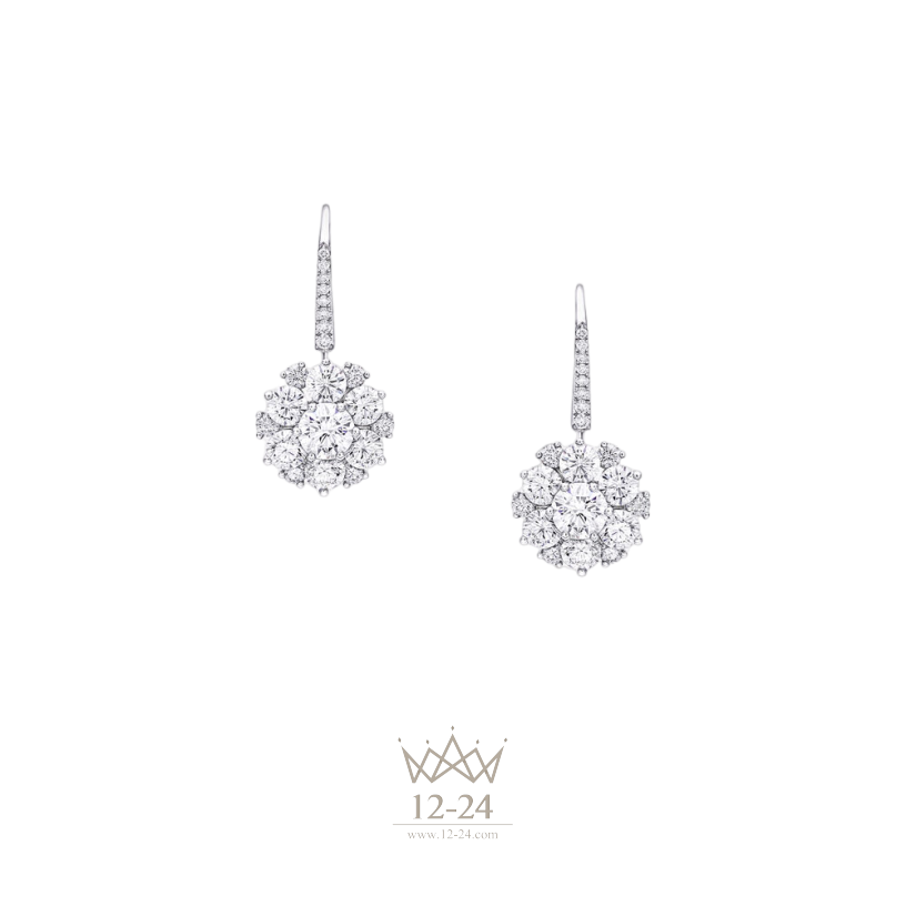 Graff Round Diamond Cluster Earrings RGE1520