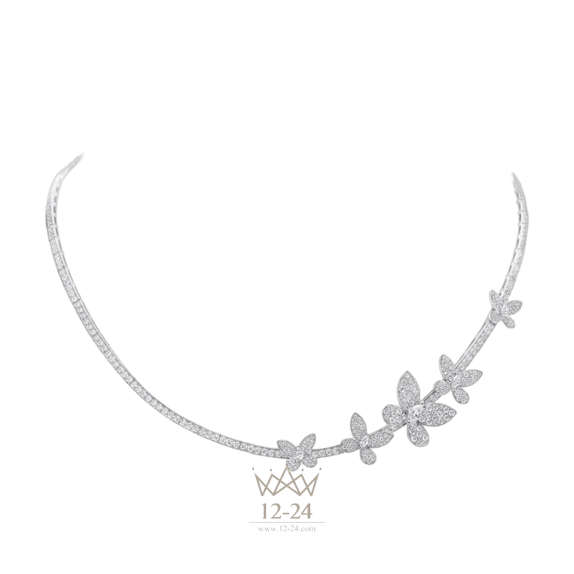 Graff Pavé Butterfly Abstract Diamond Necklace RGN891