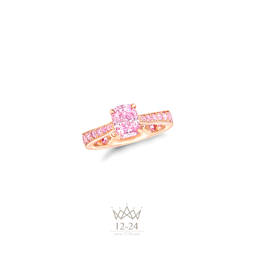 Graff Cushion Cut Pink Diamond Ring GR46694