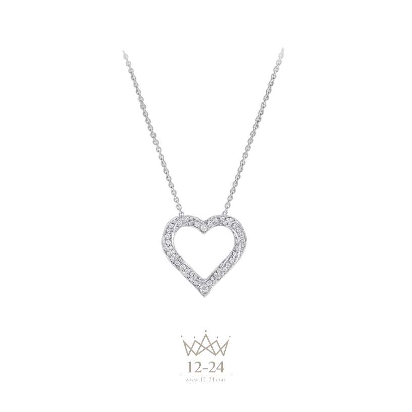 Graff Spiral Heart Silhouette Pavé Diamond Pendant RGP691