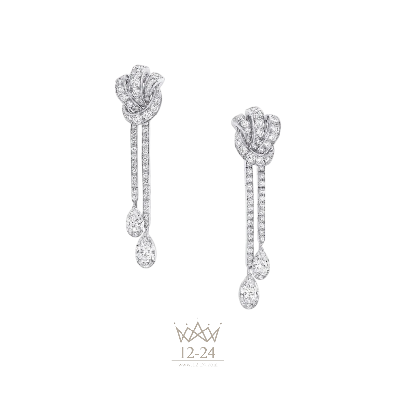 Graff Tilda’s Bow Double Pavé Diamond Drop Earrings RGE1400