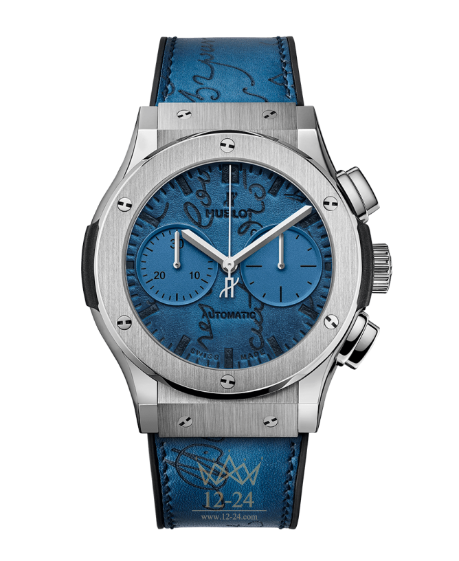 Hublot Chronograph Berluti Scritto Ocean Blue 521.NX.050B.VR.BER18