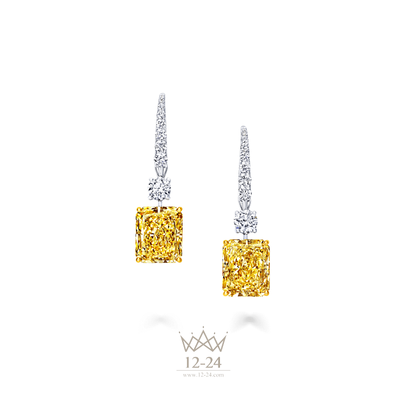 Graff Yellow and White Diamond Earrings GE27508
