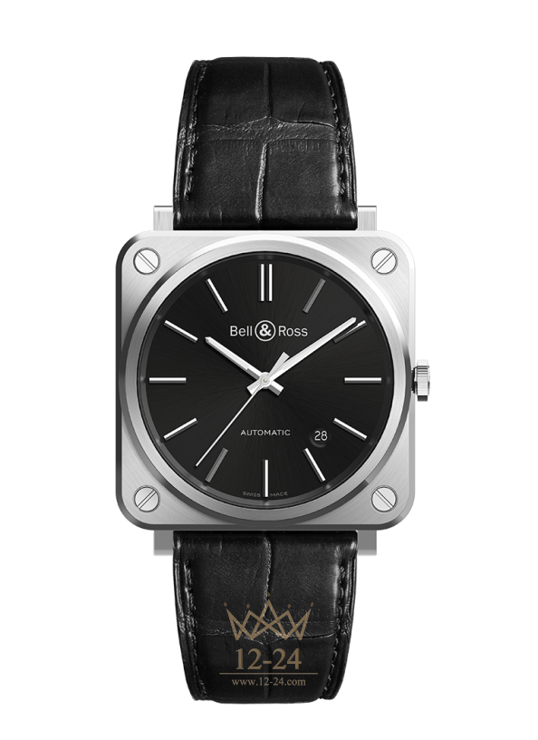 Bell &amp; Ross BR S-92 Black Steel Automatic BRS92-BLC-ST/SCR