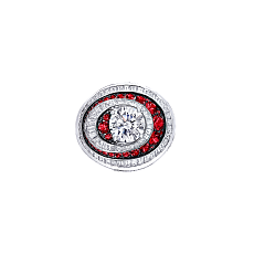 Украшение Graff Swirl Baguette Ring Ruby and Diamond RGR504 — дополнительная миниатюра 1