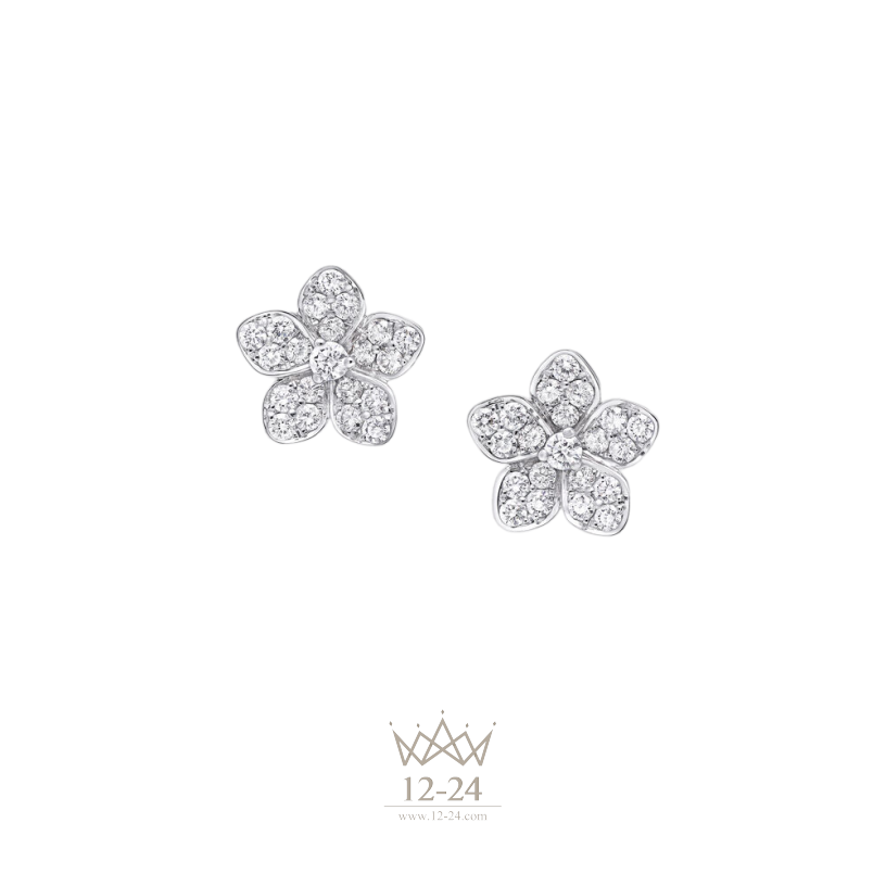 Graff Wild Flower Pavé Diamond Stud Earrings RGE1666