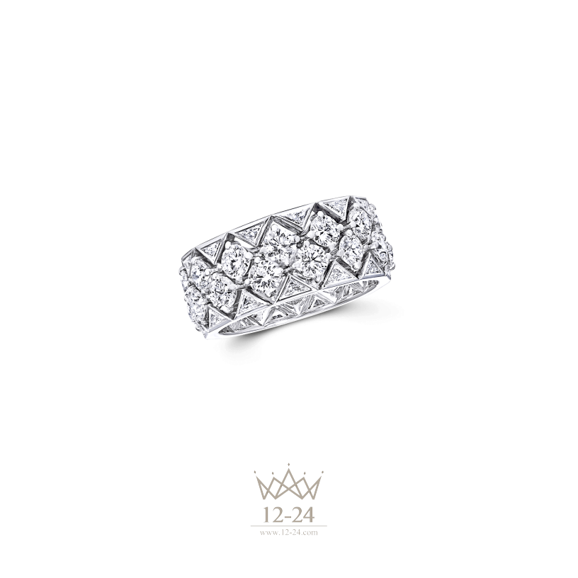 Graff Snowfall Double Row Ring Diamond RGR530