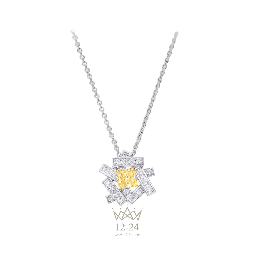 Graff Threads Yellow and White Diamond Pendant RGP758