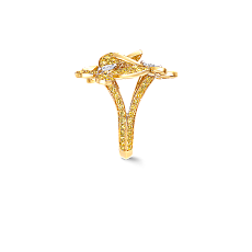 Украшение Graff Triple Pave Butterfly Ring Yellow and White Diamond RGR399 — additional thumb 1