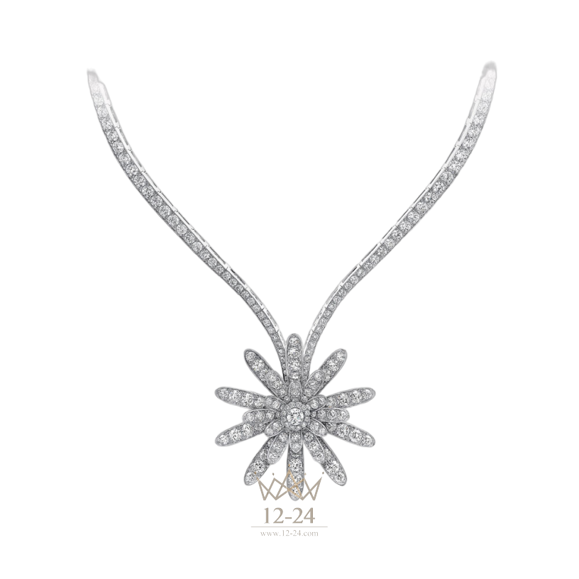 Graff Large Wild Flower Abstract Diamond Necklace RGN785_GN11044