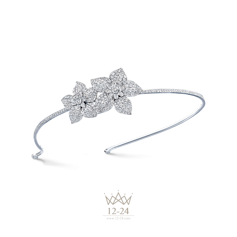 Graff Flower Motif Hair Band Diamond RGT104