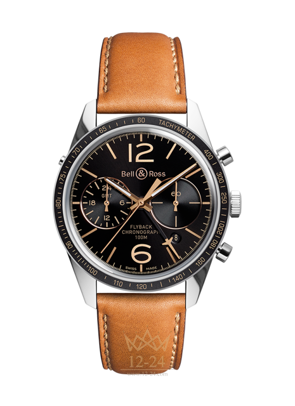 Bell &amp; Ross BR 126 SPORT HERITAGE GMT &amp; FLYBACK BRV126-FLY-GMT/SCA