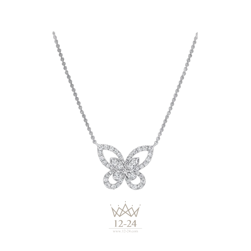 Graff Butterfly Silhouette Diamond Mini Pendant RGP695