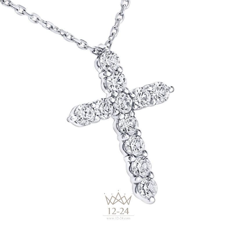 Graff Round Diamond Cross Mini Pendant RGP008