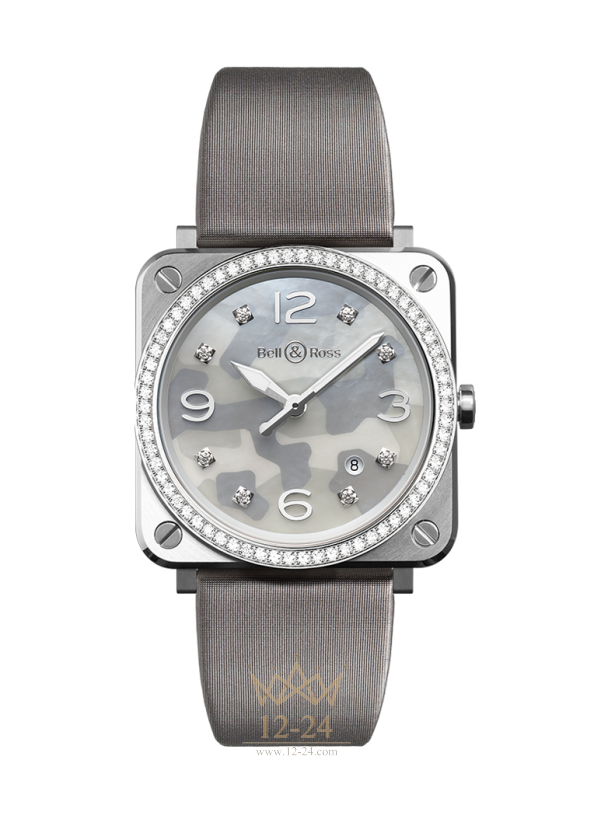 Bell & Ross BR S GREY CAMOUFLAGE DIAMONDS BRS-CAMO-ST-LGD